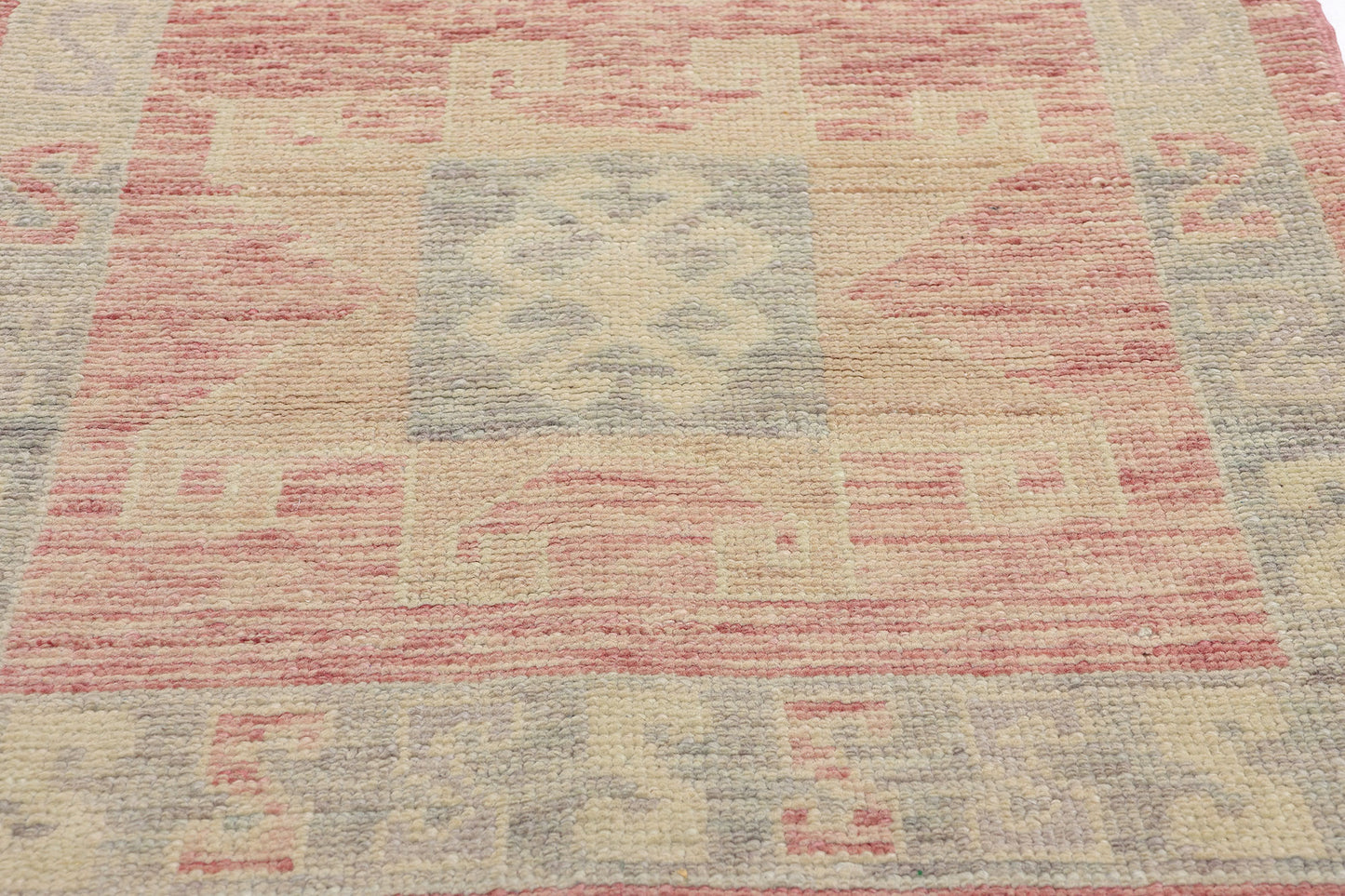 3 x 13 Modern Pink Turkish Oushak Rug 53973