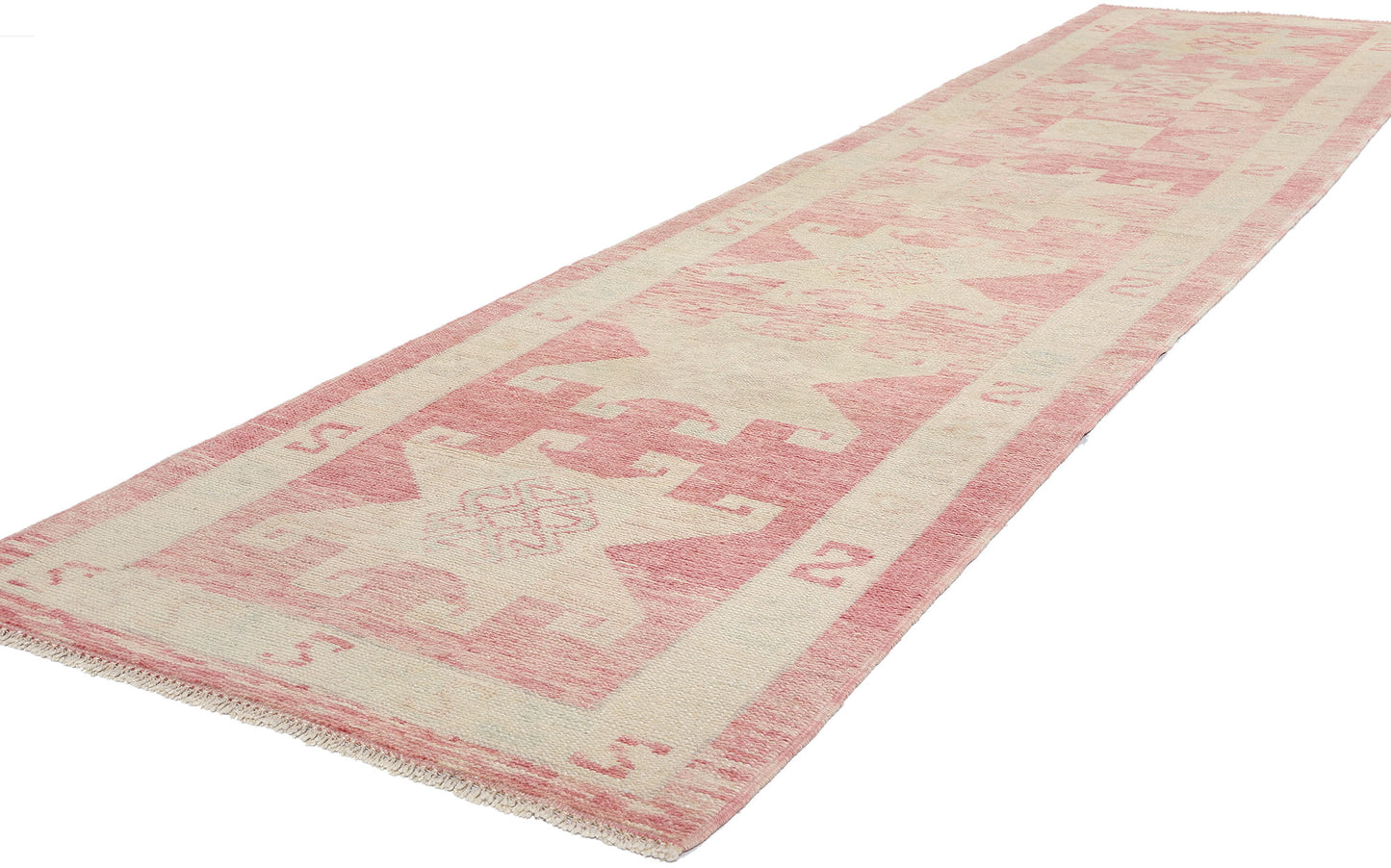 3 x 13 Modern Pink Turkish Oushak Rug 53974