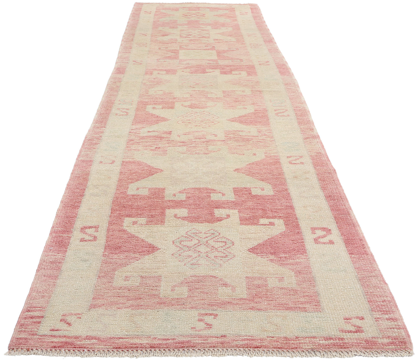 3 x 13 Modern Pink Turkish Oushak Rug 53974