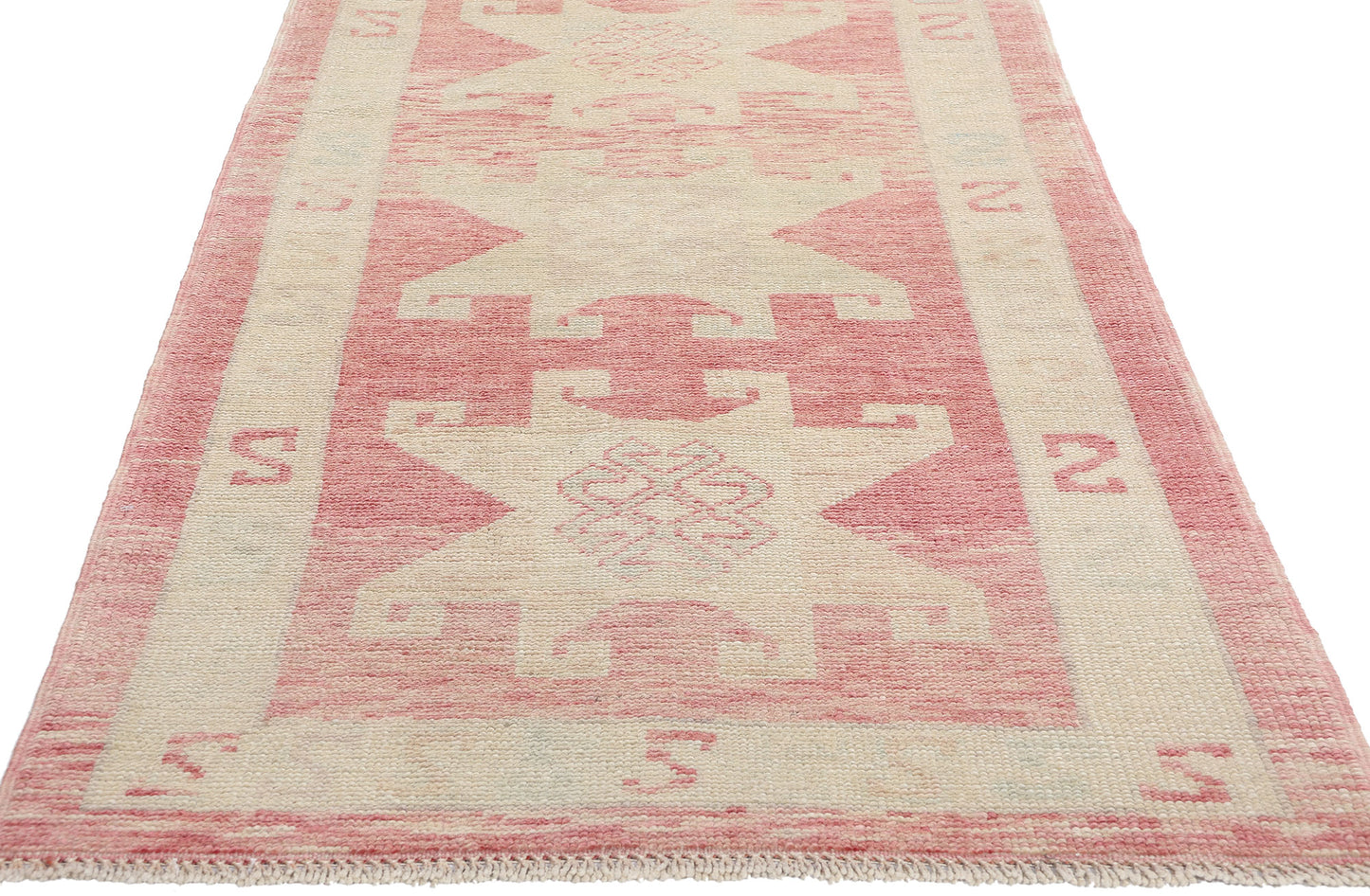 3 x 13 Modern Pink Turkish Oushak Rug 53974
