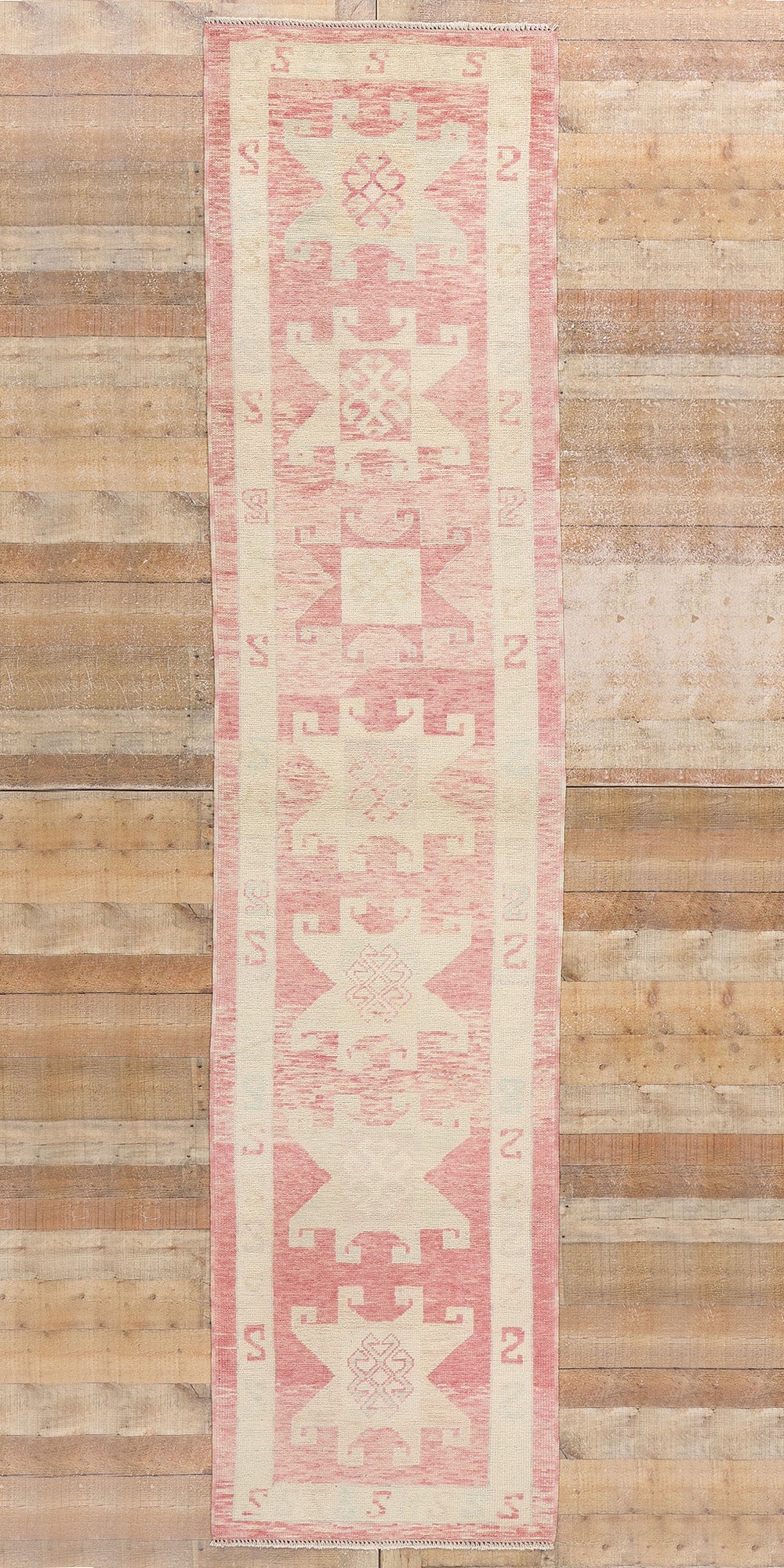 3 x 13 Modern Pink Turkish Oushak Rug 53974