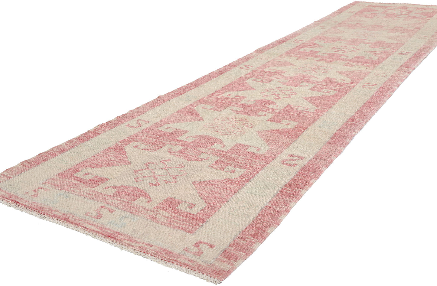 3 x 14 Modern Pink Turkish Oushak Rug 53972