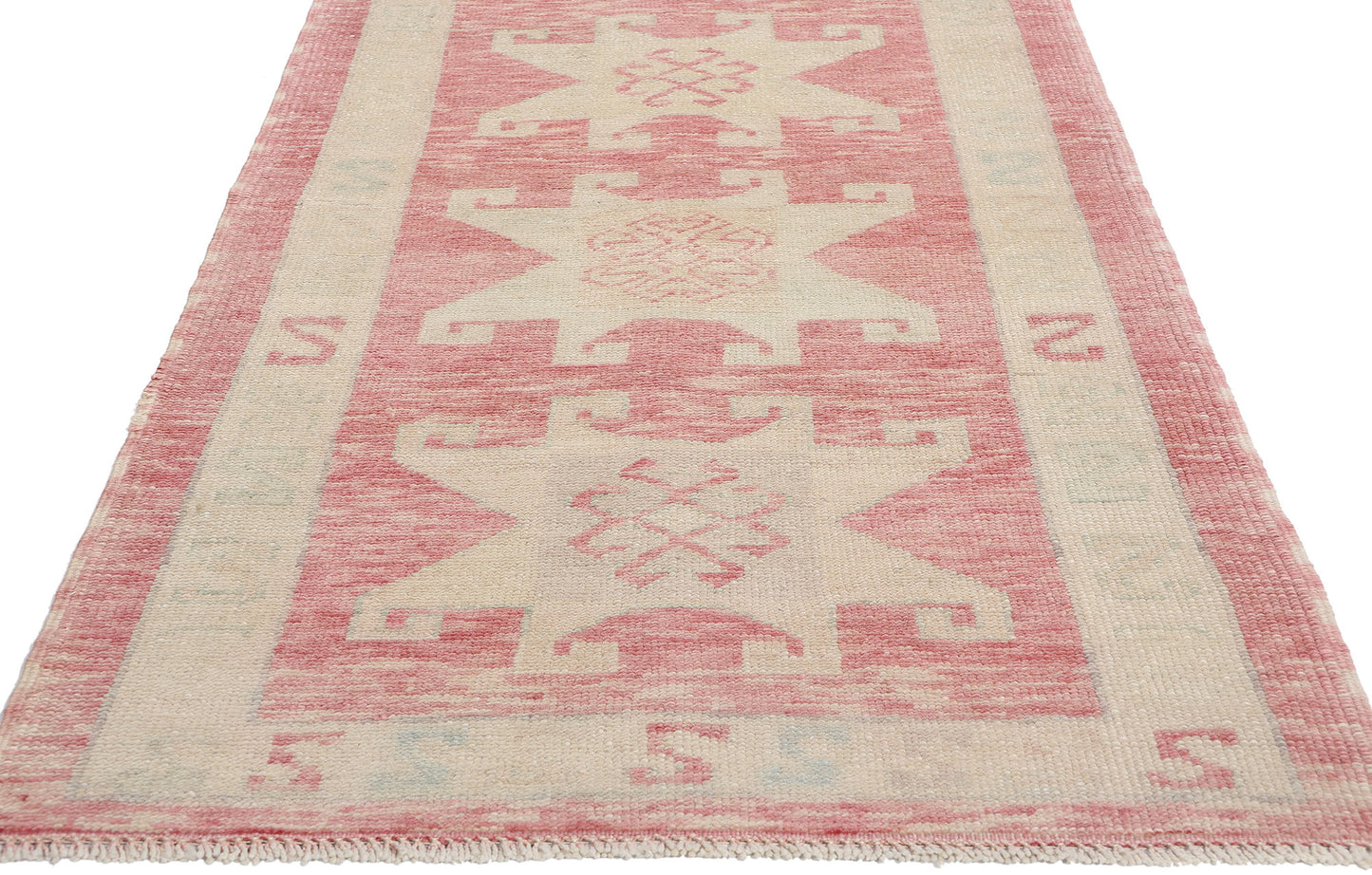 3 x 14 Modern Pink Turkish Oushak Rug 53972