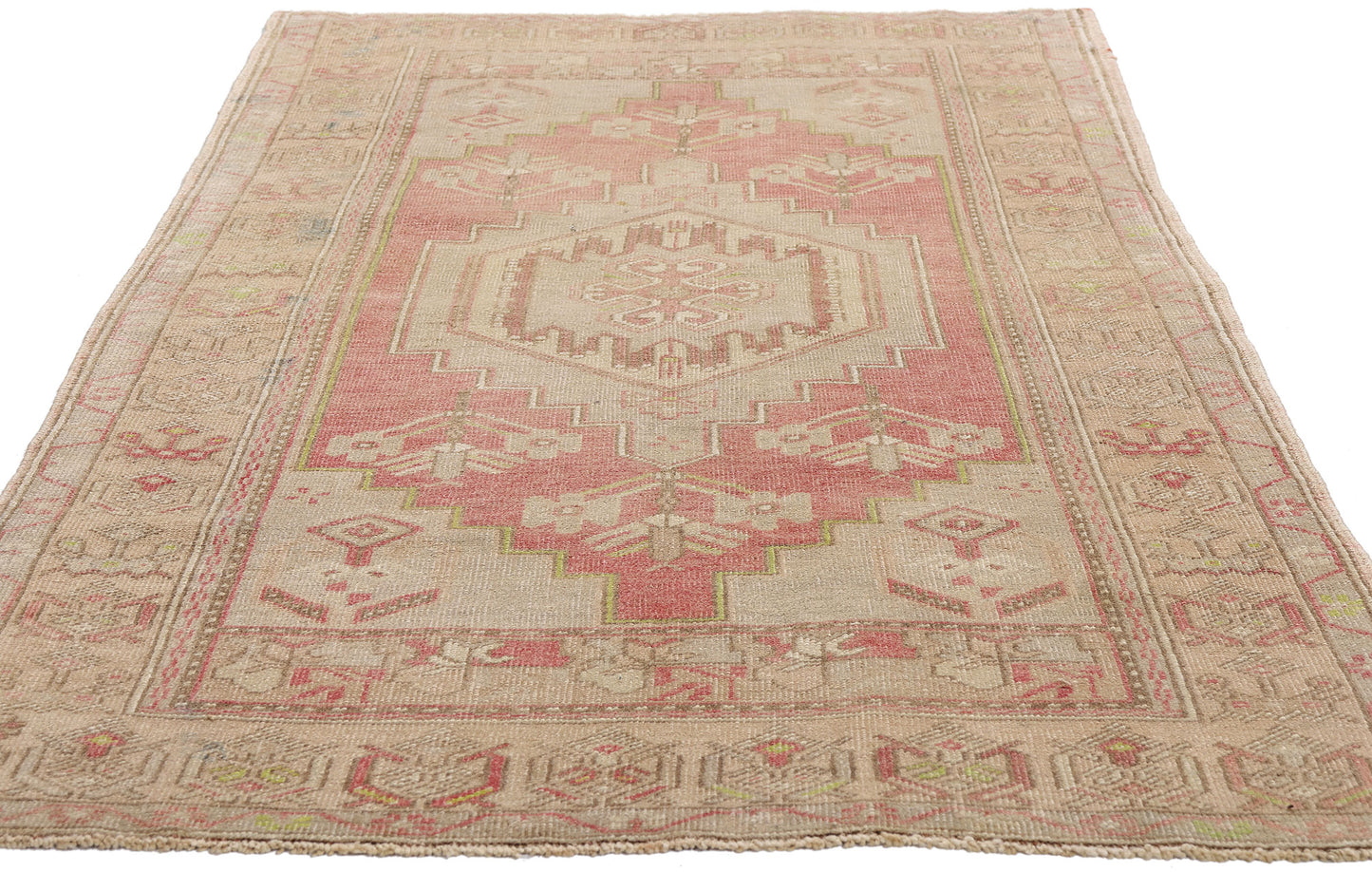3 x 7 Vintage Turkish Oushak Rug 53999