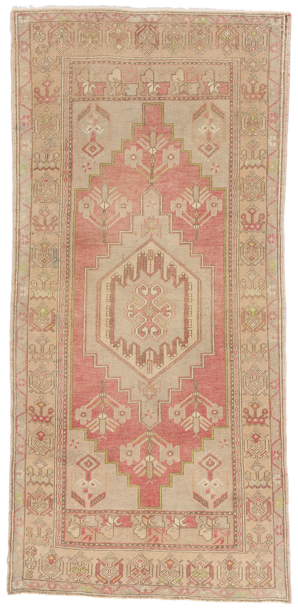 3 x 7 Vintage Turkish Oushak Rug 53999