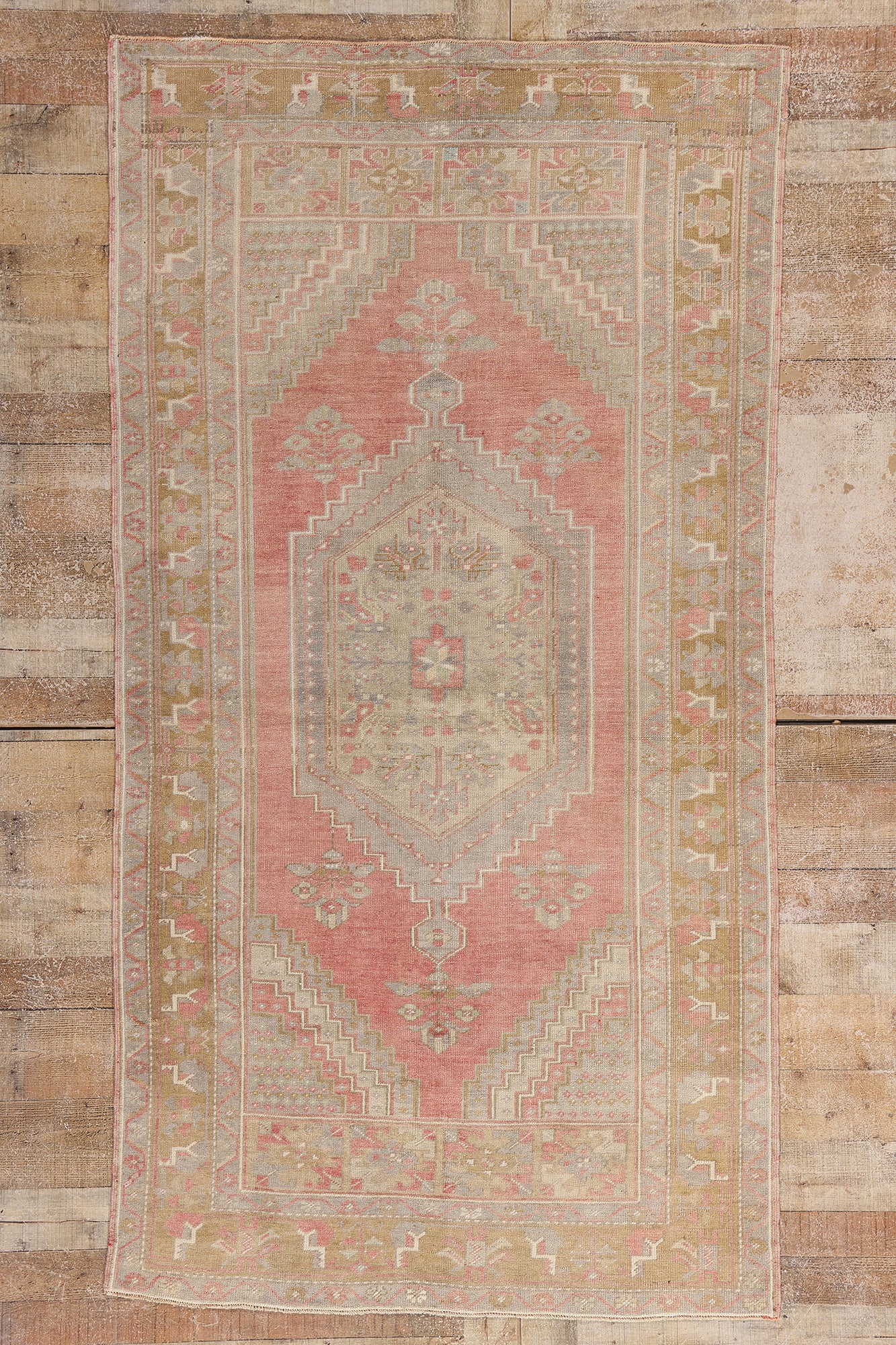 4 x 8 Vintage Turkish Oushak Rug 54000