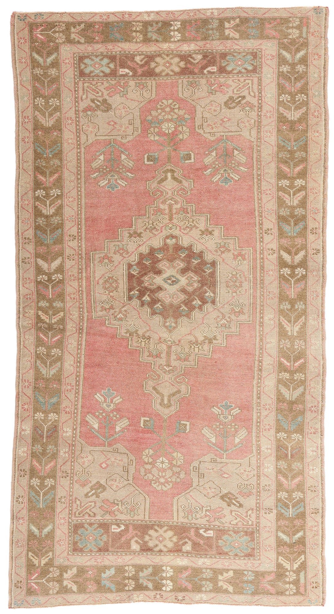 4 x 8 Vintage Turkish Oushak Rug 54001