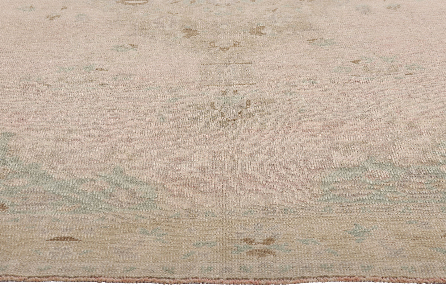 5 x 8 Vintage Pink Turkish Oushak Rug 53995