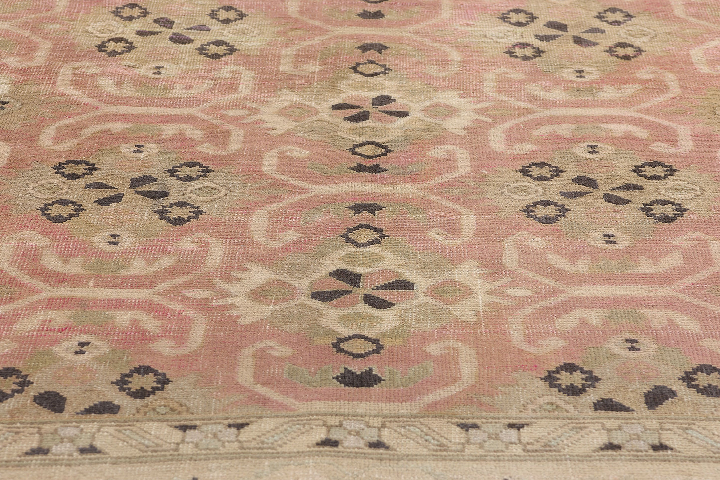 7 x 10 Antique Pink Persian Kurdish Rug 61370