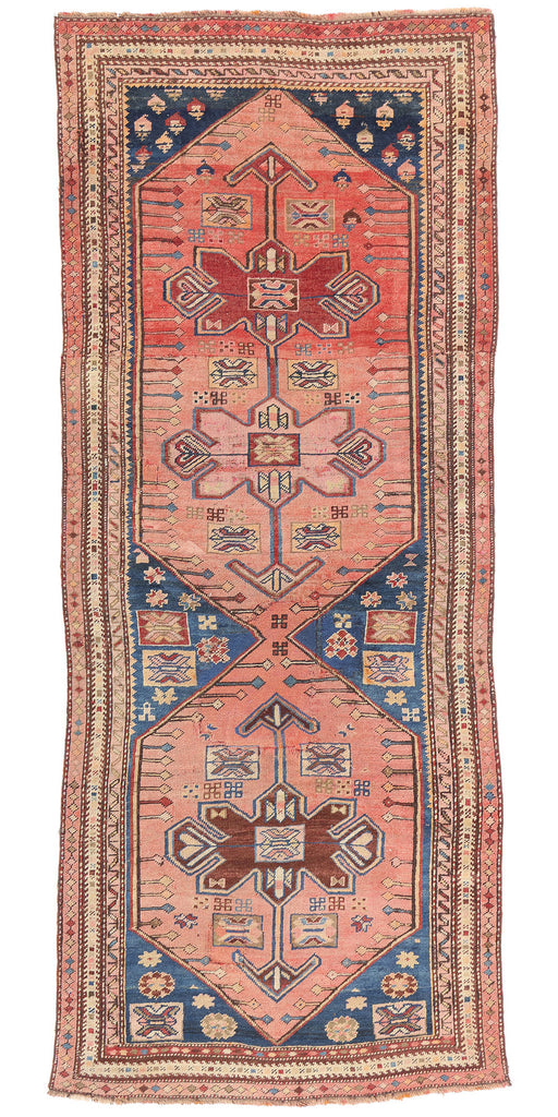 3 x 8 Antique Pink Persian Kurdish Rug 61373