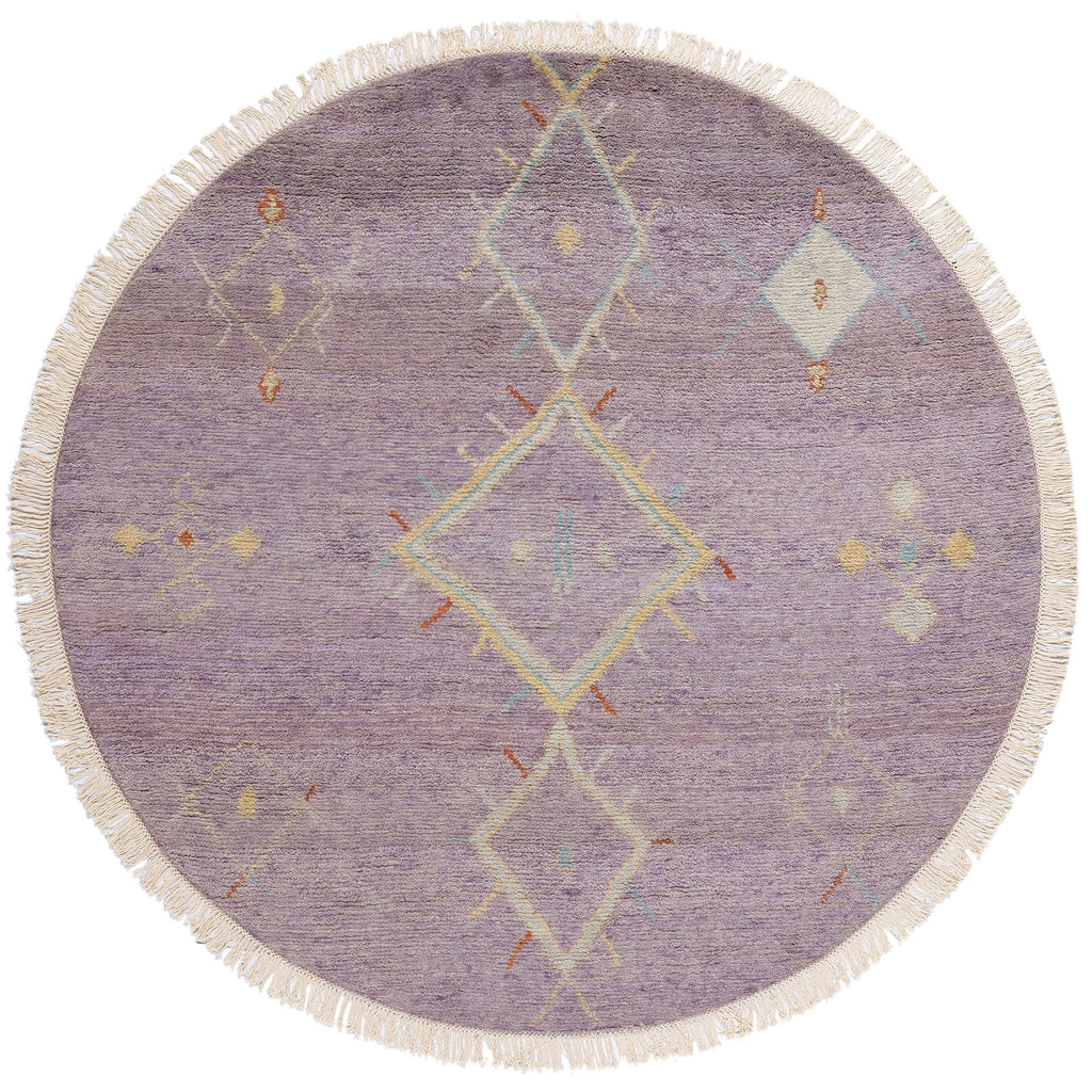 8 x 8 Modern Boho Amethyst Mirage Moroccan Rug 31234
