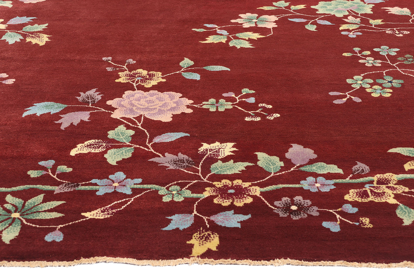 9 x 12 Modern Red Chinese Art Deco Rug 31098