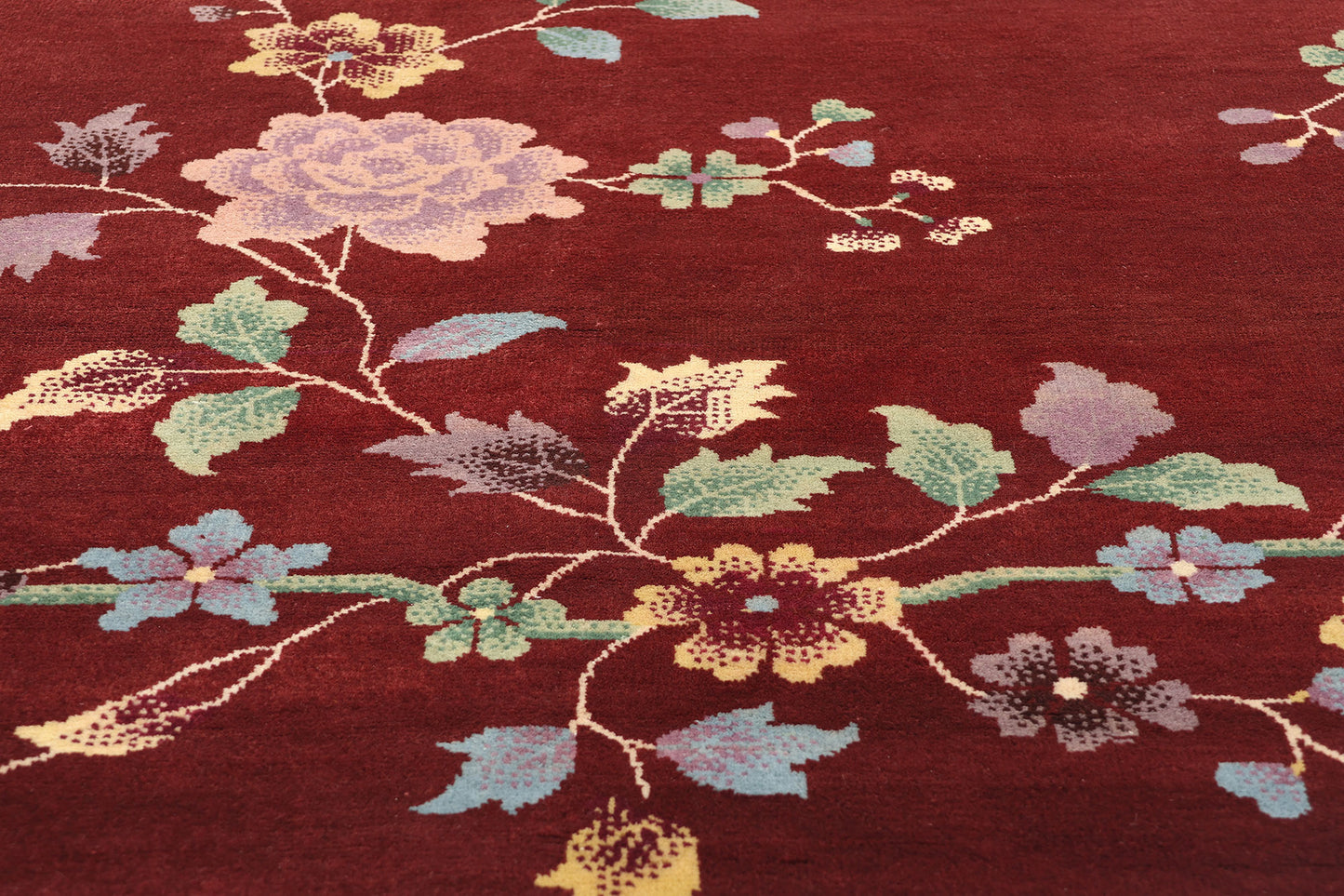 9 x 12 Modern Red Chinese Art Deco Rug 31098