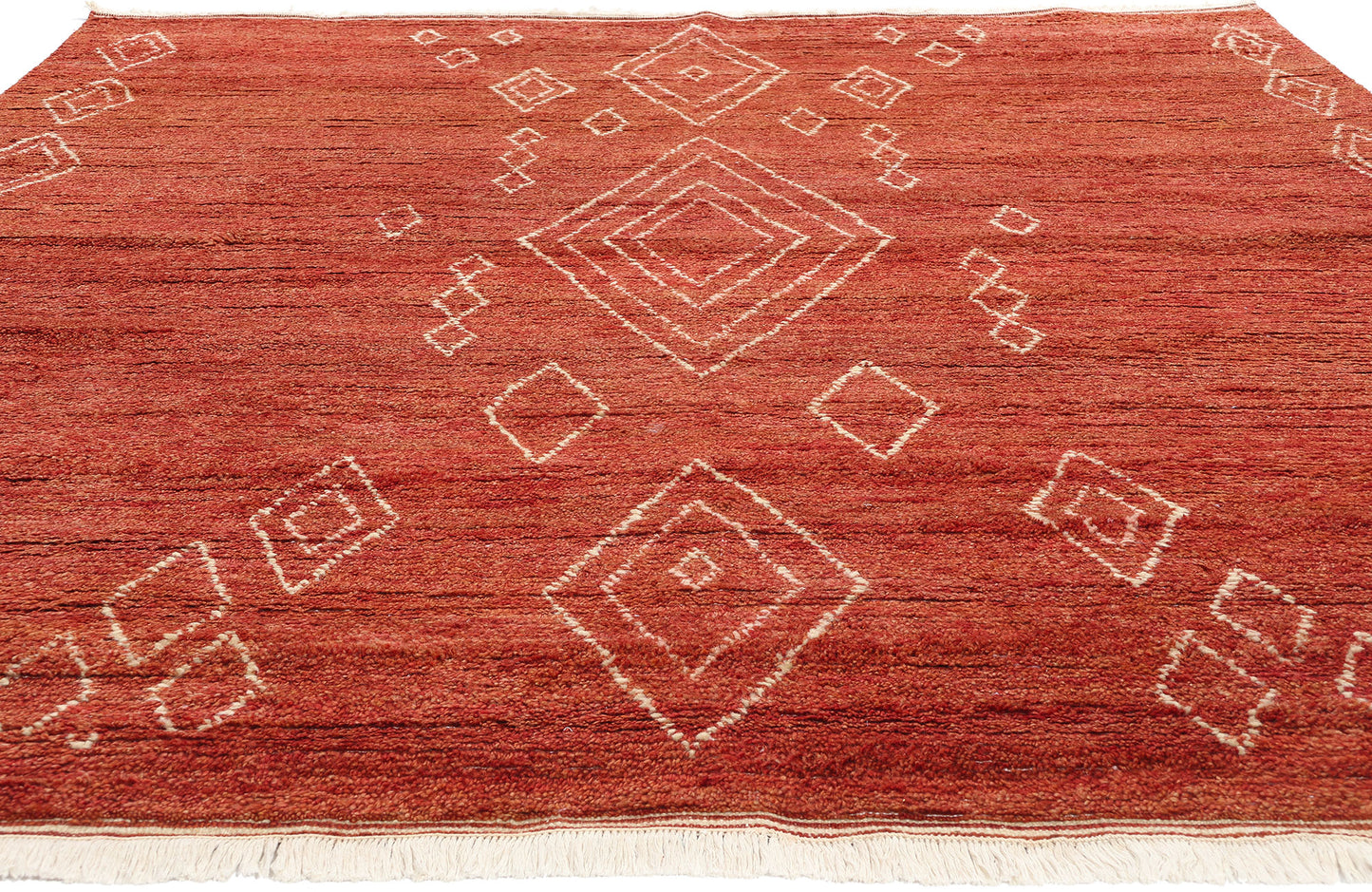 8 x 10 Crimson Desert Oasis Modern Red Moroccan Rug 31215
