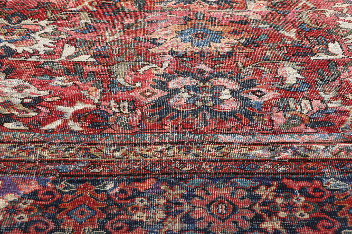 12 x 16 Antique-Worn Persian Mahal Rug 78956