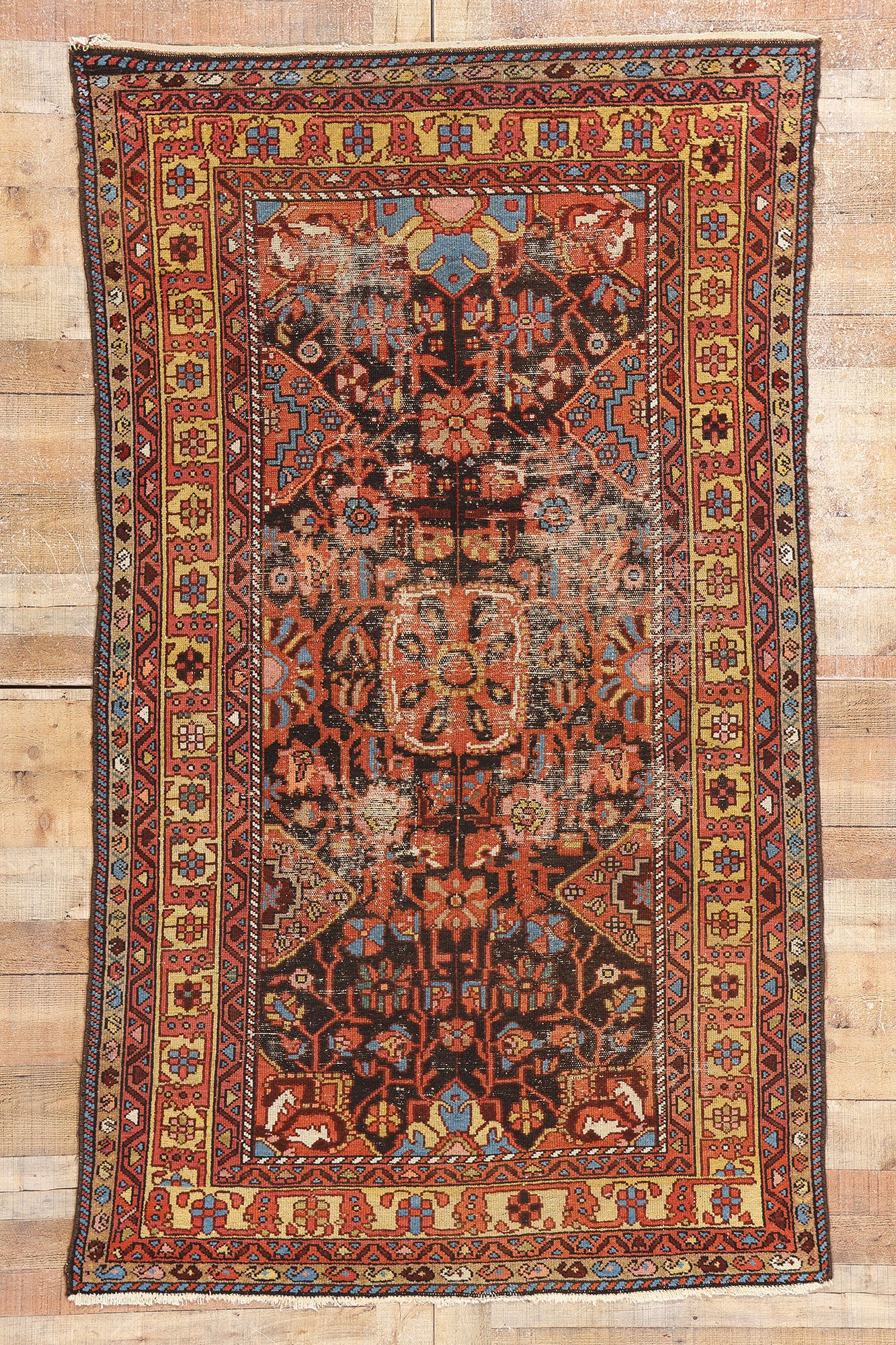 4 x 7 Antique Persian Hamadan Rug 79020