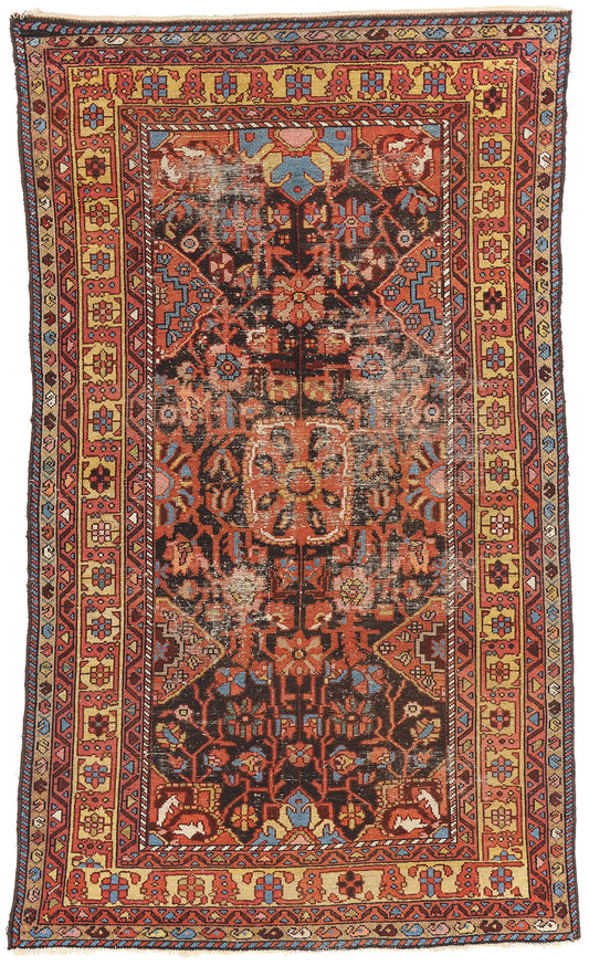 4 x 7 Antique Persian Hamadan Rug 79020