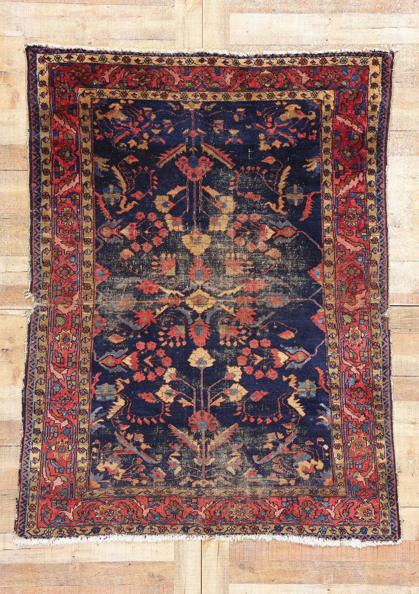5 x 6 Antique Persian Lilihan Rug 79001