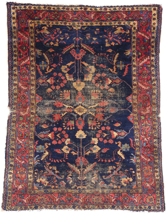 5 x 6 Antique Persian Lilihan Rug 79001