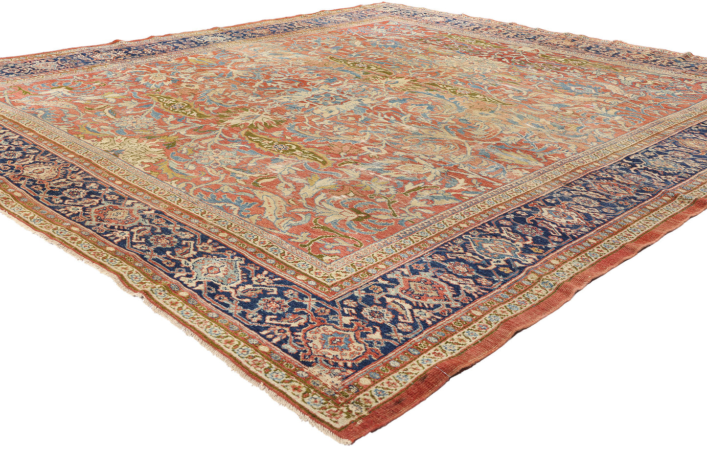 9 x 10 Antique Persian Sultanabad Rug 79127