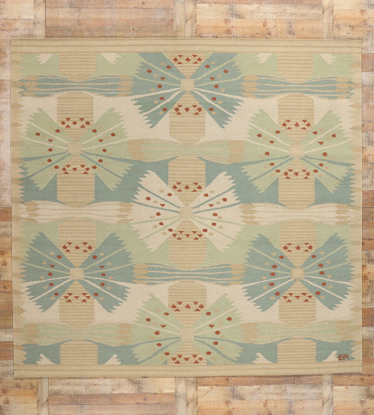 10 x 10 Scandinavian Modern Swedish Inspired Kilim Rug 31107