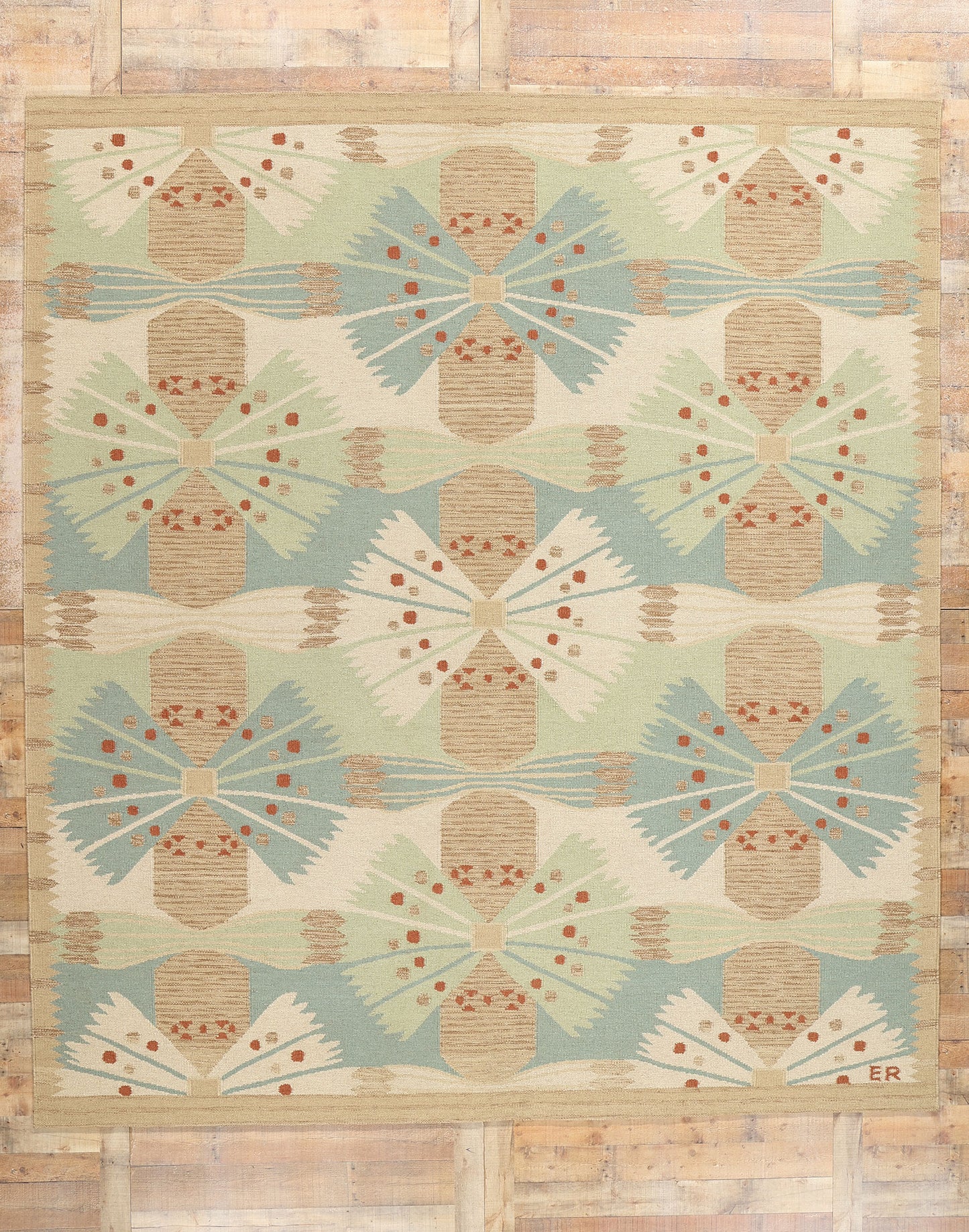 10 x 12 Scandinavian Modern Swedish Inspired Kilim Rug 31106