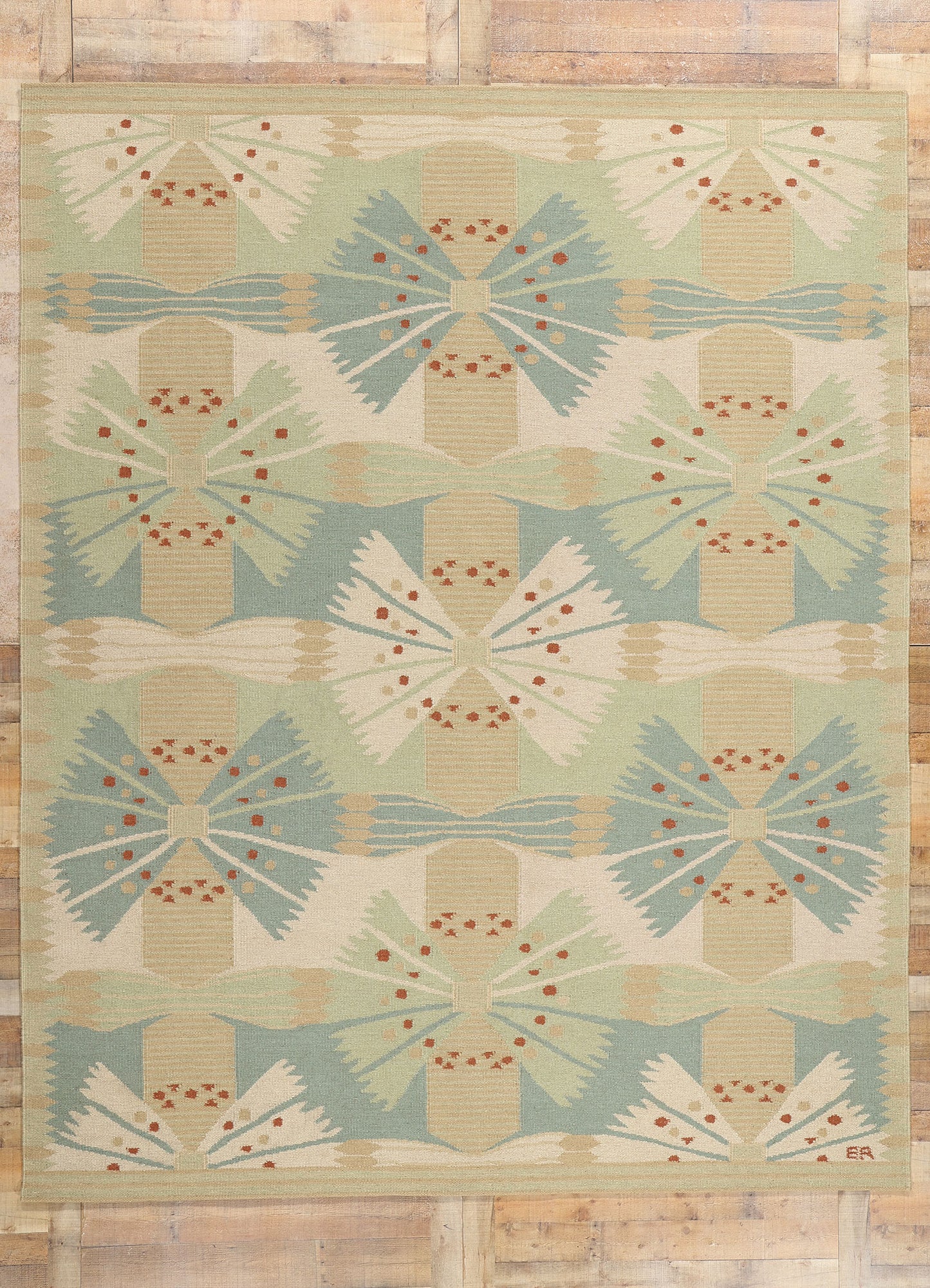9 x 12 Scandinavian Modern Swedish Inspired Kilim Rug 31108