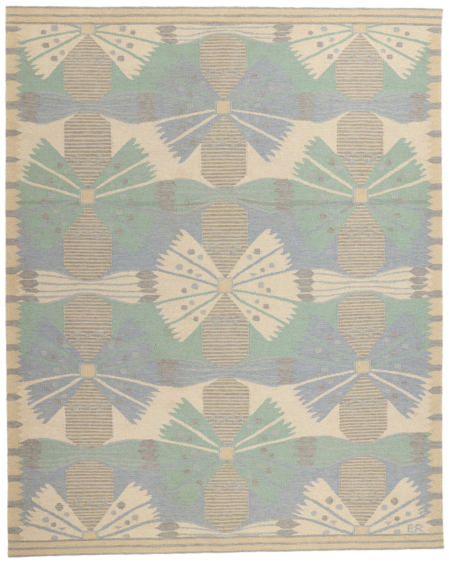 9 x 12 Scandinavian Modern Swedish Inspired Kilim Rug 31110