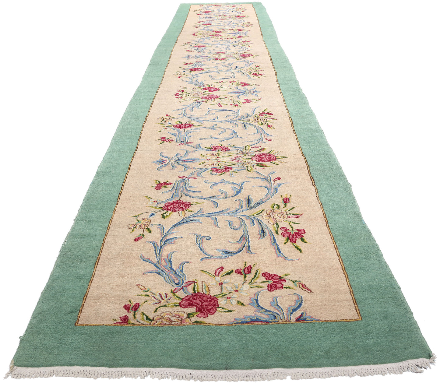 3 x 20 Signed Vintage Persian Kerman Rug 61367