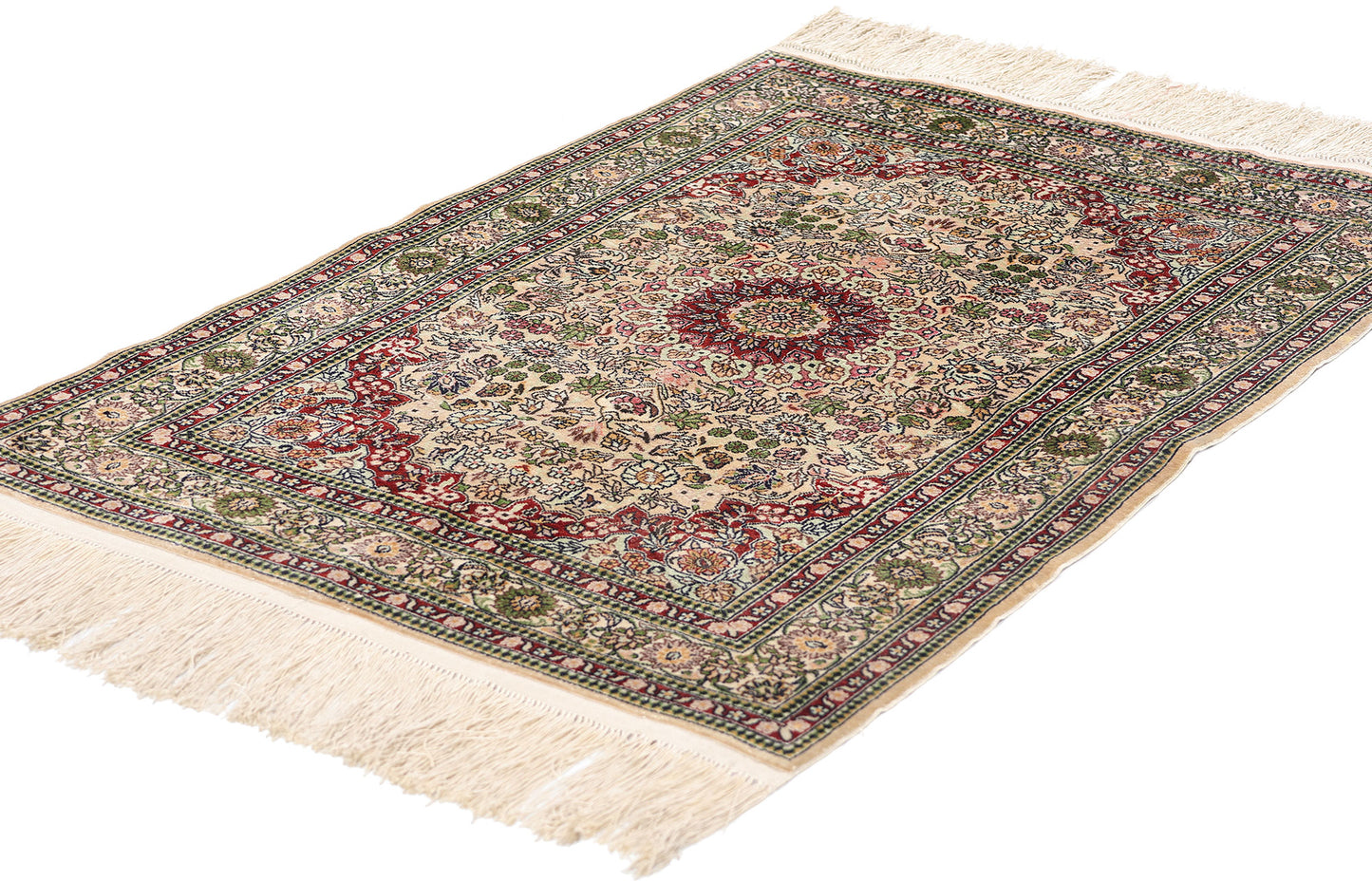 2 x 3 Vintage Turkish Silk Hereke Rug 79082