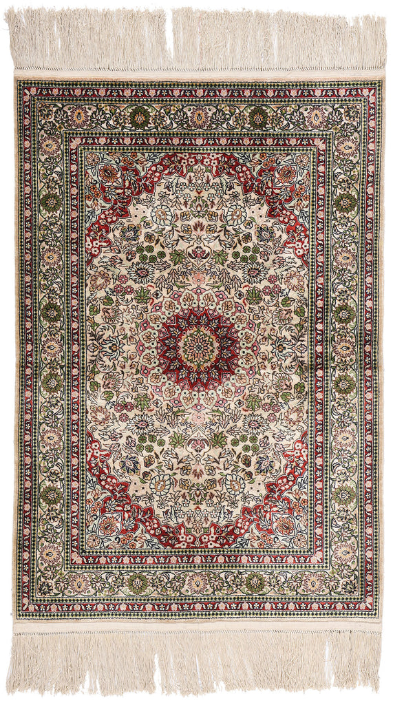 2 x 3 Vintage Turkish Silk Hereke Rug 79082