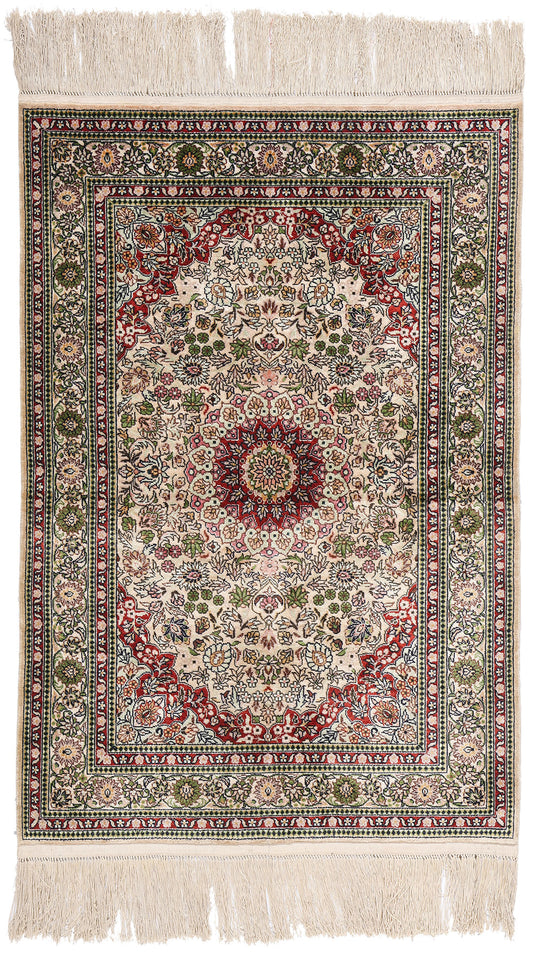 2 x 3 Vintage Turkish Silk Hereke Rug 79082