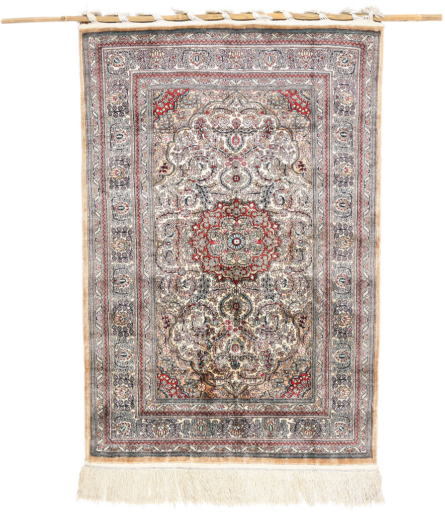 2 x 3 Vintage Turkish Silk Hereke Rug 78933
