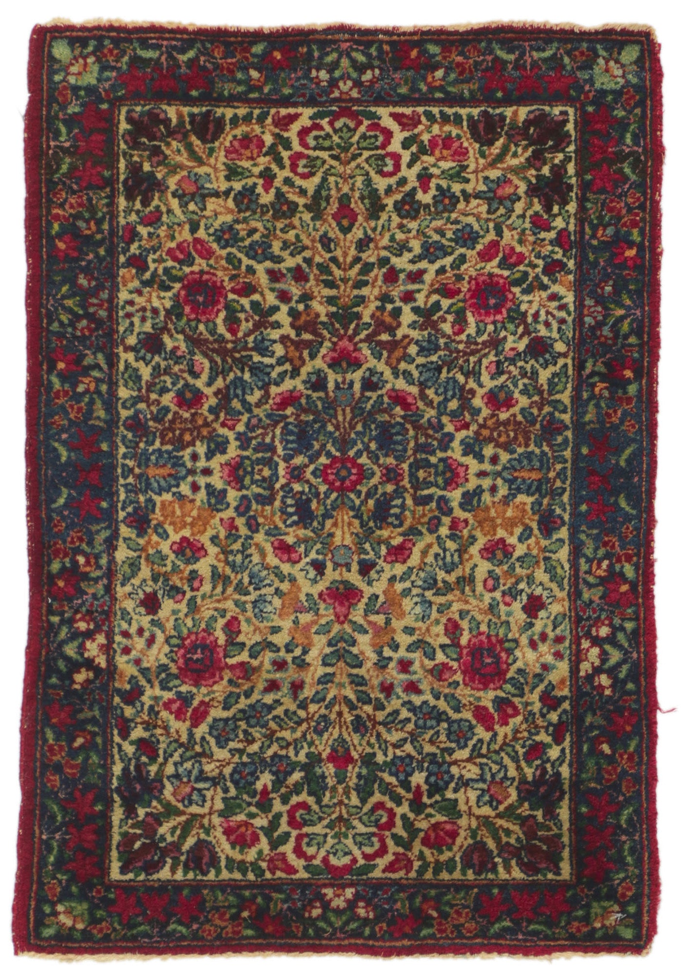 2 x 3 Antique Persian Kerman Rug 73227