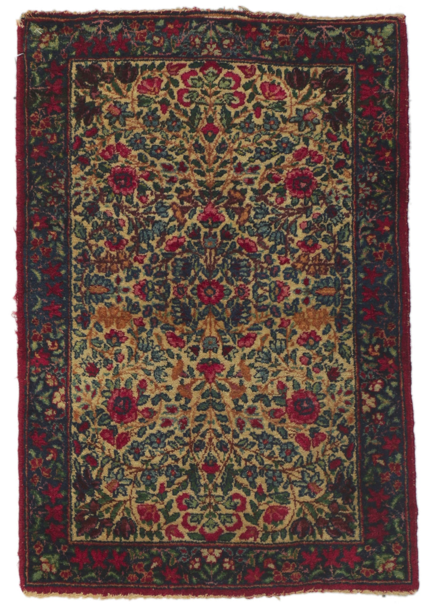 2 x 3 Antique Persian Kerman Rug 73228