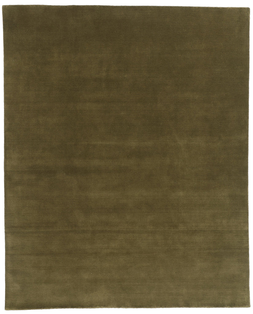 10 x 12 Solid Olive Green Modern Rug 31157