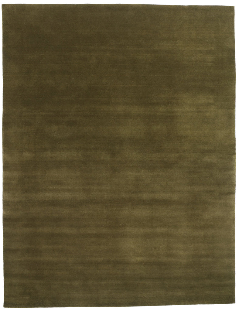 10 x 13 Solid Olive Green Modern Rug 31155