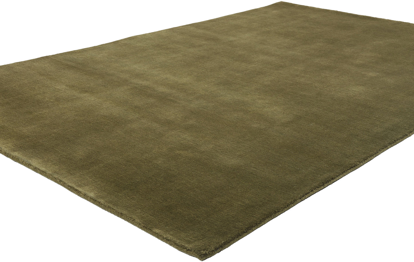 5 x 8 Solid Olive Green Modern Rug 31169