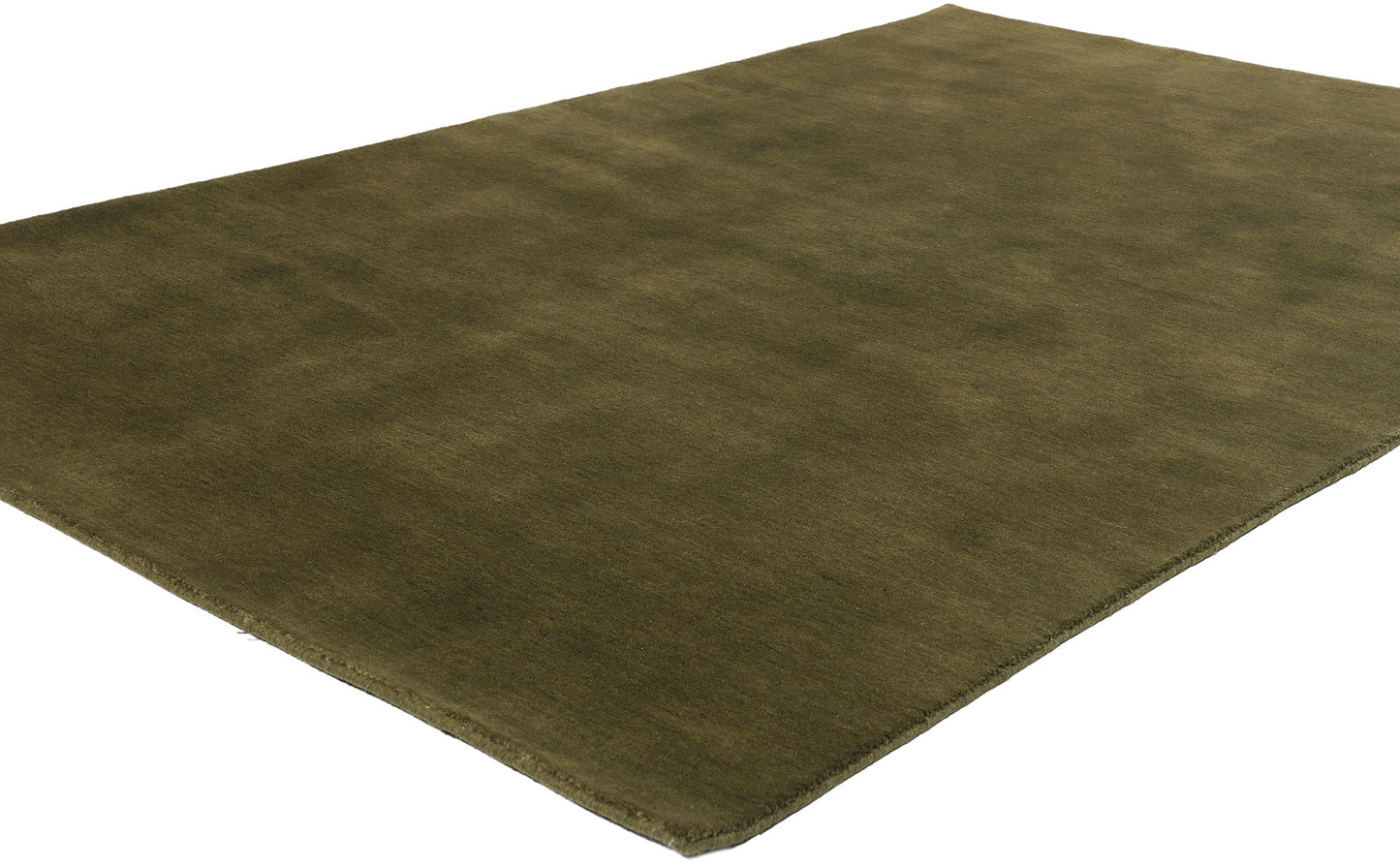 5 x 8 Solid Olive Green Modern Rug 31170