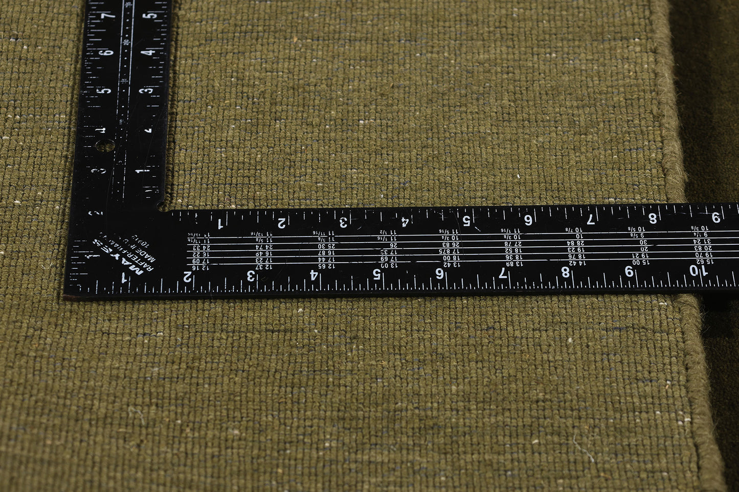 5 x 8 Solid Olive Green Modern Rug 31171