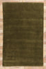 5 x 8 Solid Olive Green Modern Rug 31171