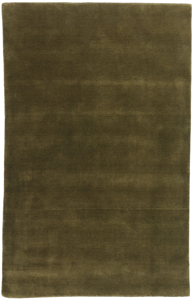 5 x 8 Solid Olive Green Modern Rug 31171