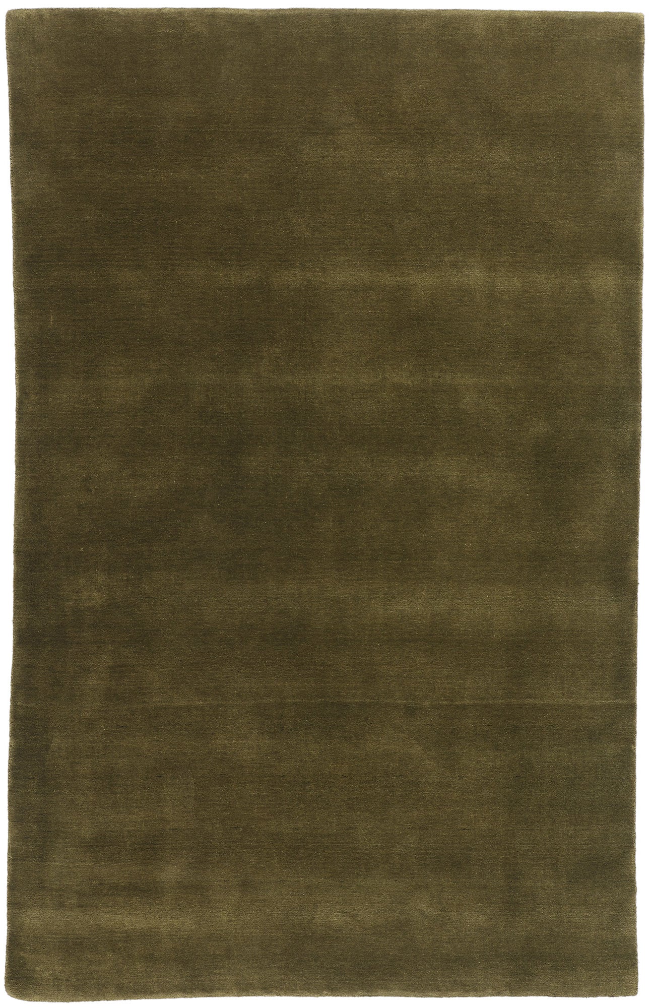 5 x 8 Solid Olive Green Modern Rug 31171