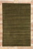 5 x 8 Solid Olive Green Modern Rug 31172