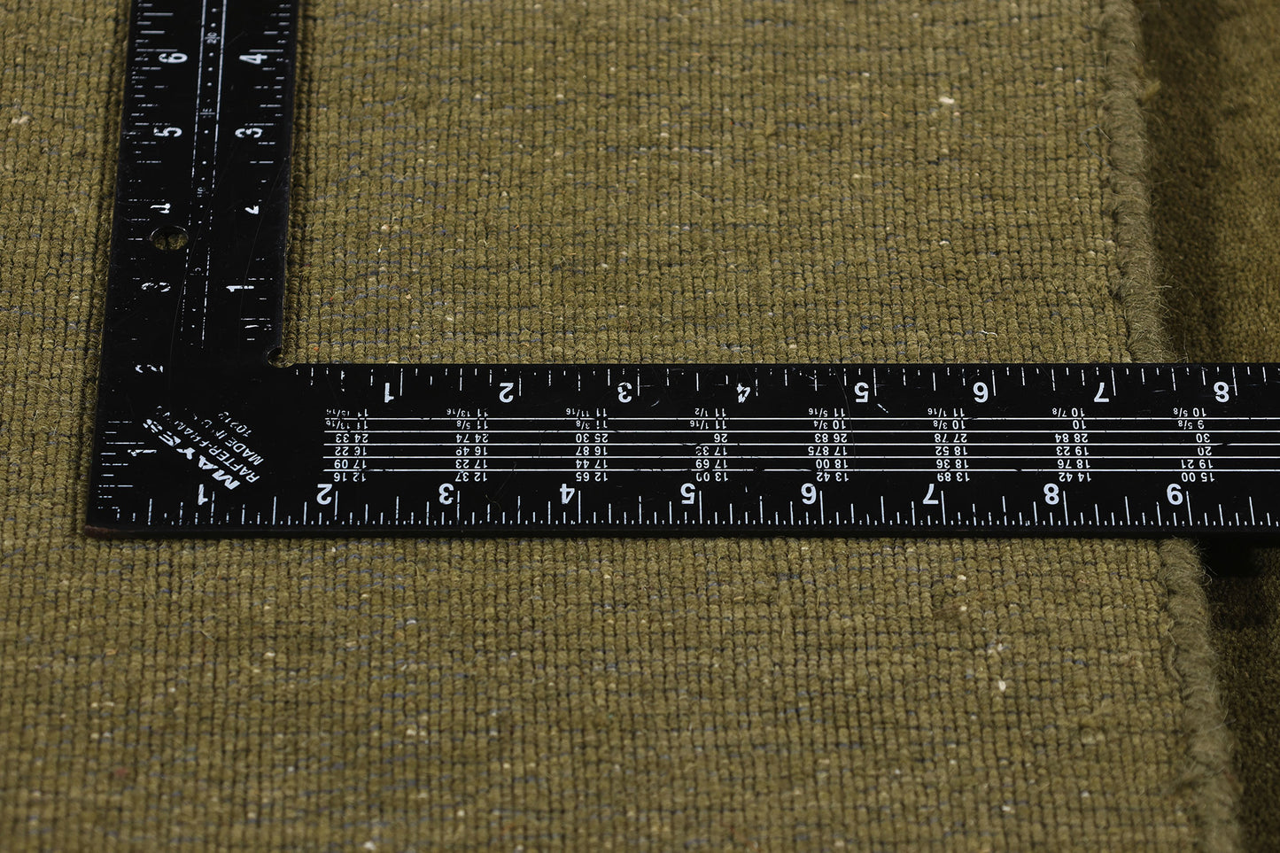 5 x 8 Solid Olive Green Modern Rug 31173