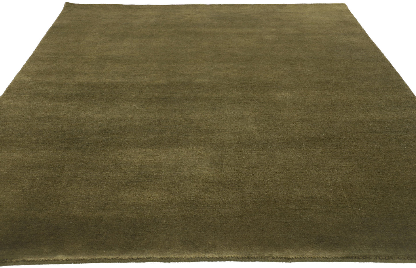 5 x 8 Solid Olive Green Modern Rug 31174