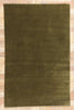 5 x 8 Solid Olive Green Modern Rug 31174