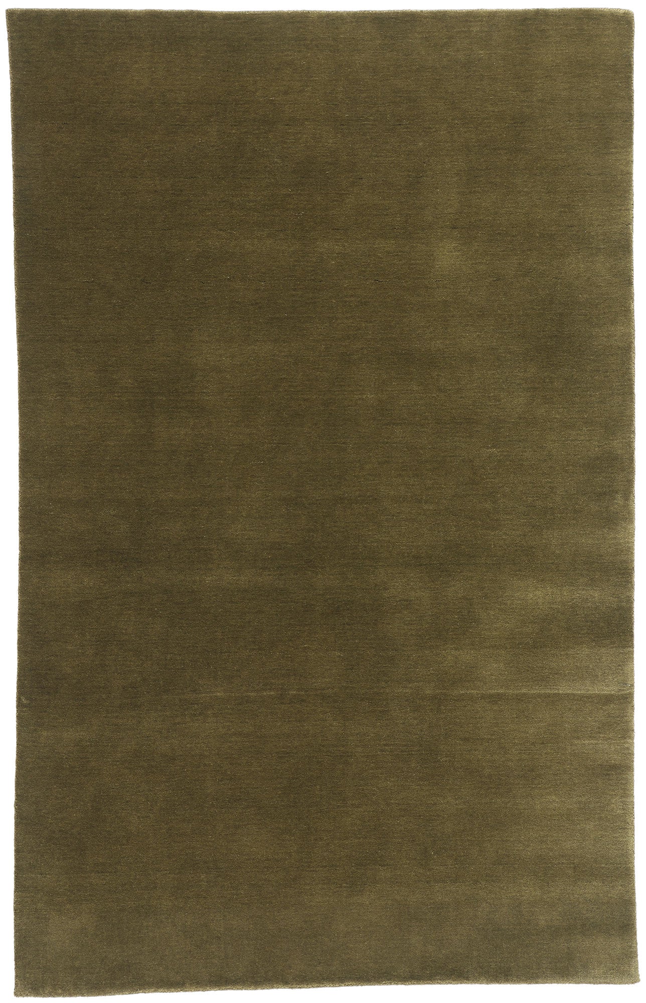 5 x 8 Solid Olive Green Modern Rug 31174