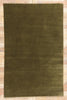 5 x 8 Solid Olive Green Modern Rug 31175