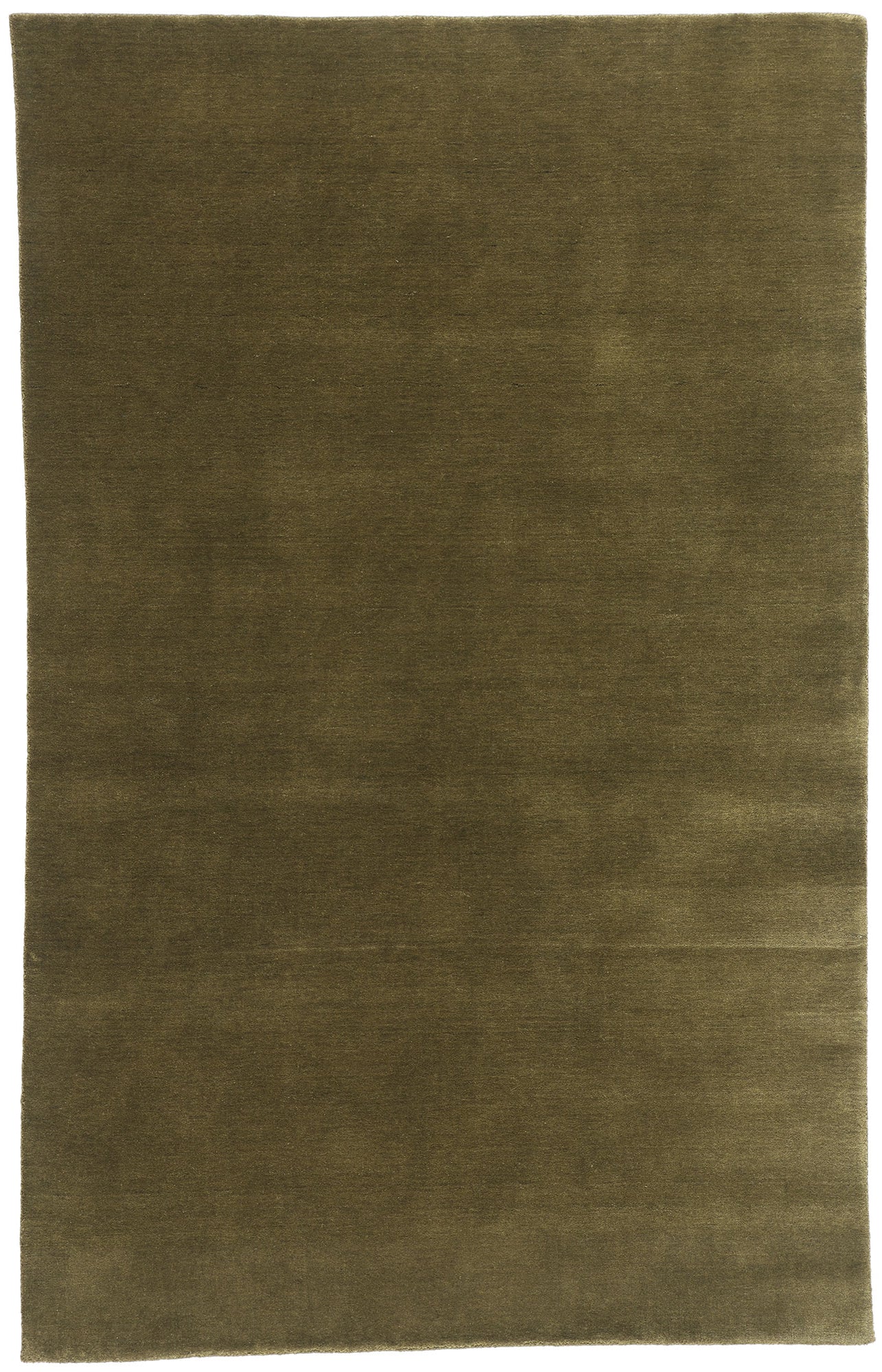 5 x 8 Solid Olive Green Modern Rug 31175